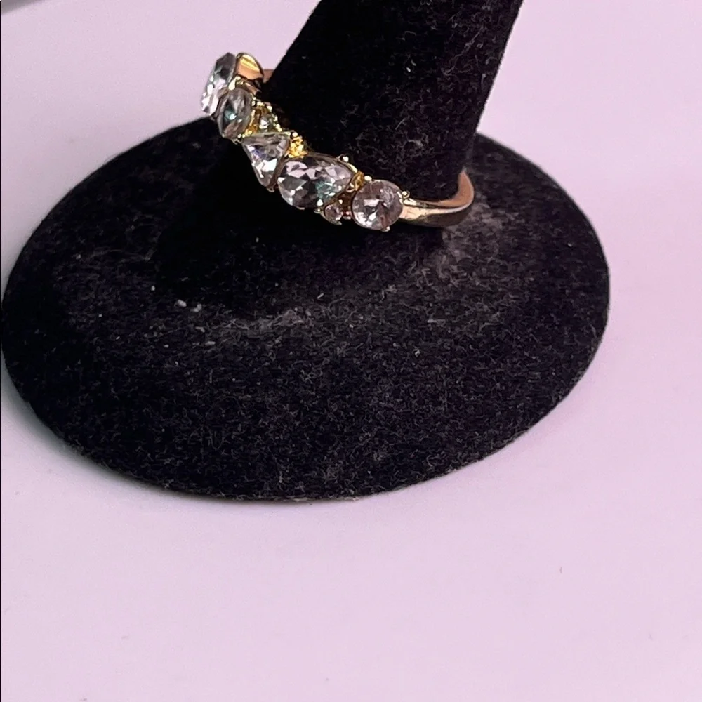 J. Crew Multi Rhinestone ring Size 8 - Picture 3 of 9